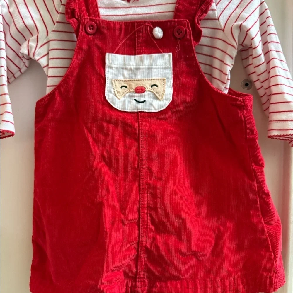 Carter’s Santa Jumper, Shirt, & Tights